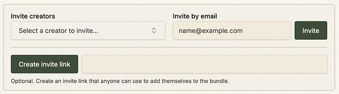Collab bundle invites