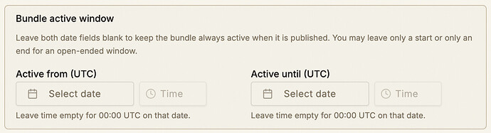 Bundle active window
