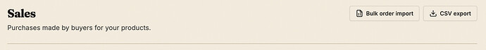 Bulk order import button
