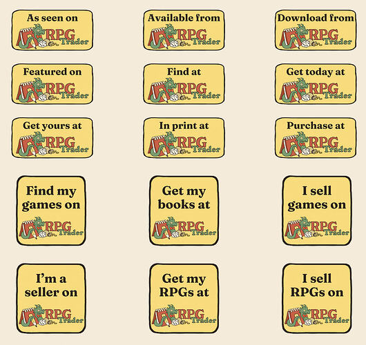 RPG Trader creator badges