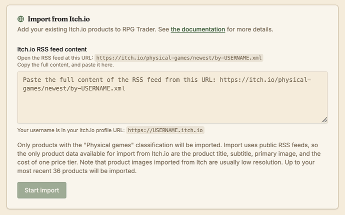 Bulk import: Itch