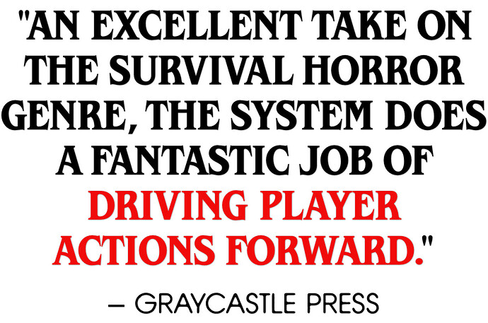 graycastle press survival horror quote