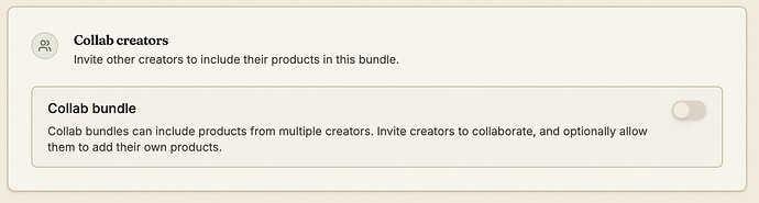Collab bundle toggle
