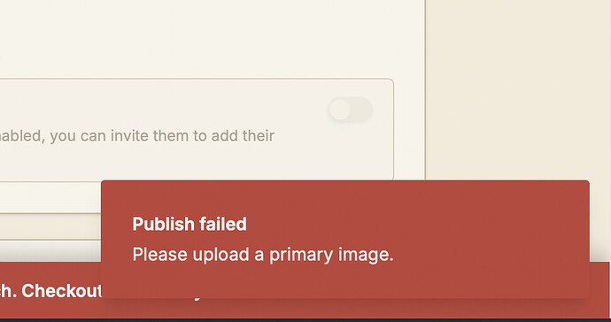publish failed